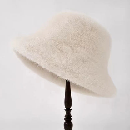Chapeau Femme Hiver en Vison Imitation – Chaud, Étanche & Élégant