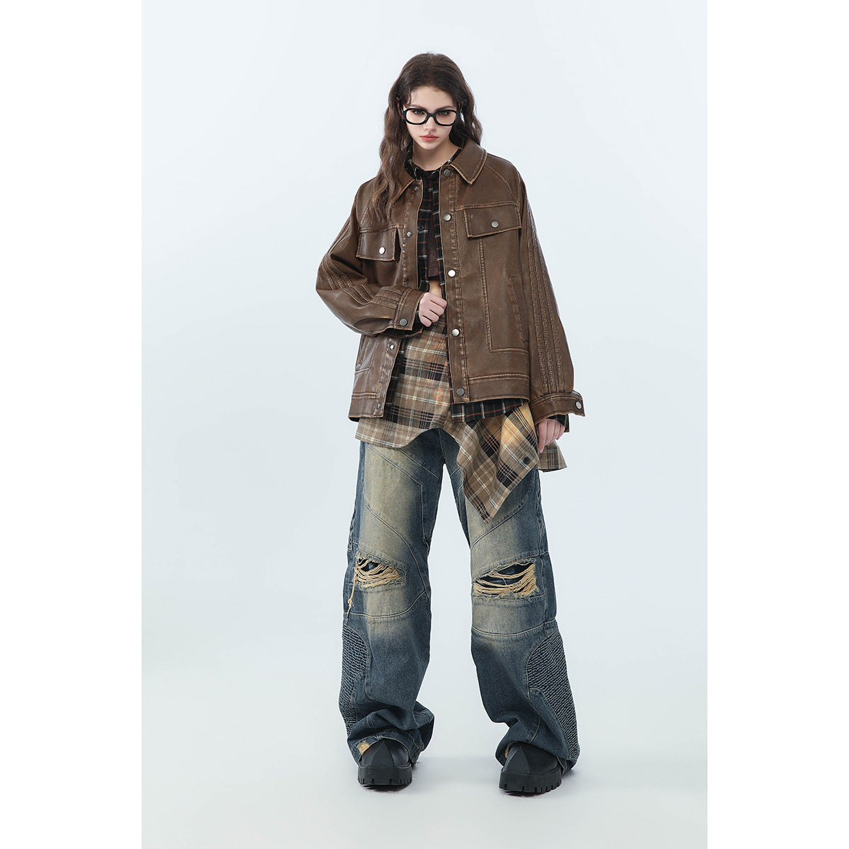 Veste Homme PU – Mode Nationale – Printemps & Automne – Poches Couture