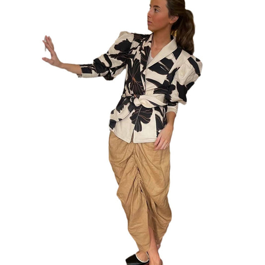 Veste Femme en Suède – Style Commuter Élégant – Boutons – Tailles S à L