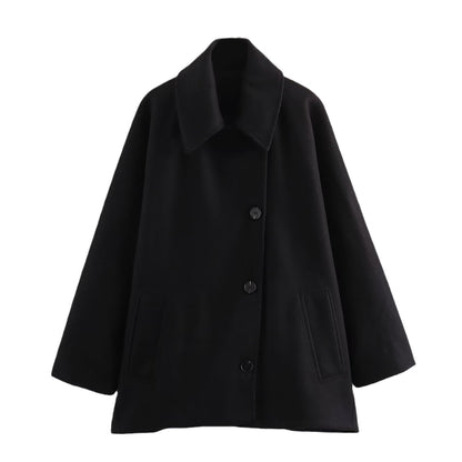 Veste Femme Mi-Longue 65 cm Style Street Hipster en Polyester à Manches Longues Effet 3D - S à L