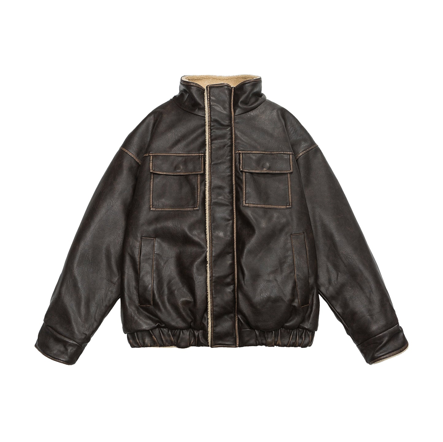 Veste Femme Col Montant – Style Rétro Japonais – Zippée – Automne Décontracté