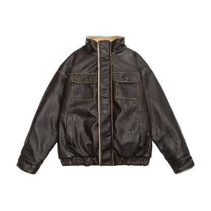 Veste Femme Col Montant – Style Rétro Japonais – Zippée – Automne Décontracté
