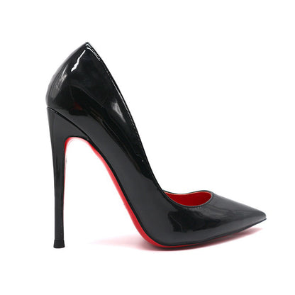 Escarpins Femme à Talon Stiletto – Talon Haut Noir avec Fond Rouge