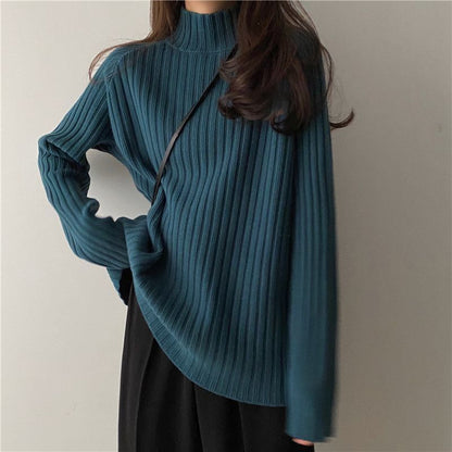 Pull Femme Col Montant Style Zen – Loose & Confort Épais