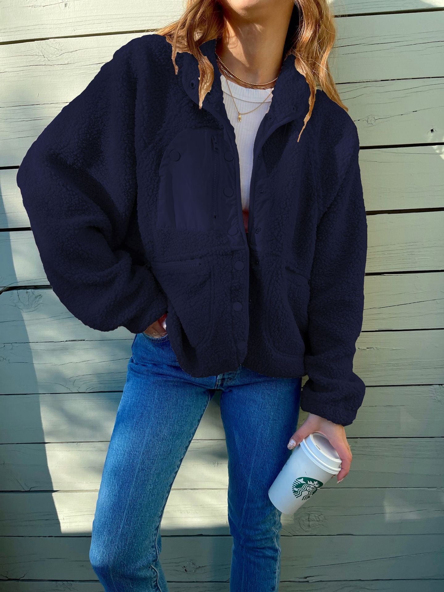 Veste Femme Style Japonais et Coréen en Laine avec Poches – Tailles M à XXL – Couleurs Variées