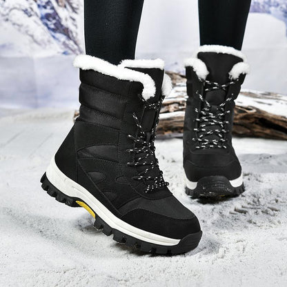Bottes Outdoor Femme – Camouflage Vert Armée, Hautes, Confort Chaud