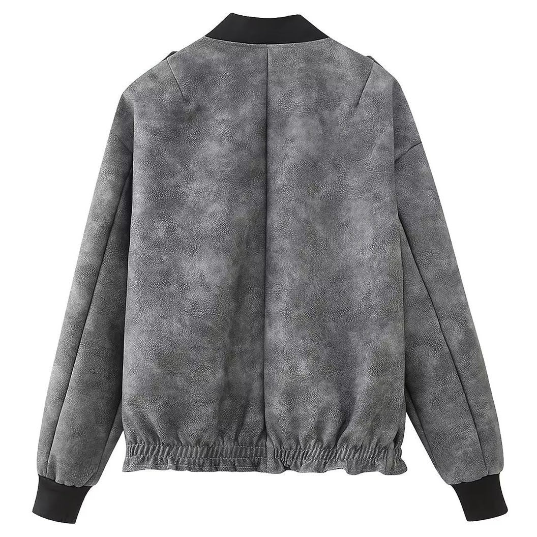 Pull Femme Street Hipster en Polyester – Manches Longues – Tailles S à L – Couleurs Gris et Marron Foncé