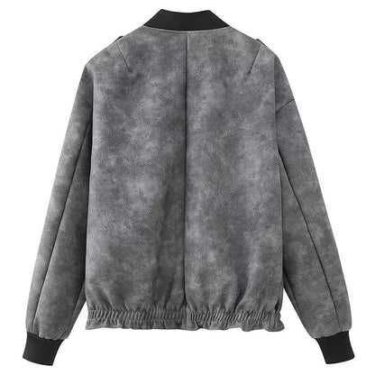 Pull Femme Street Hipster en Polyester – Manches Longues – Tailles S à L – Couleurs Gris et Marron Foncé