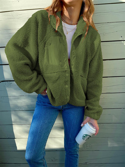 Veste Femme Style Japonais et Coréen en Laine avec Poches – Tailles M à XXL – Couleurs Variées