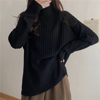 Pull Femme Col Montant Style Zen – Loose & Confort Épais