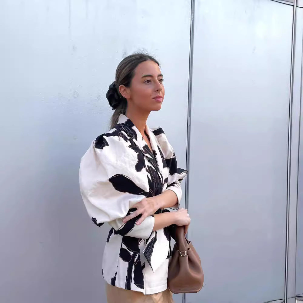 Veste Femme en Suède – Style Commuter Élégant – Boutons – Tailles S à L