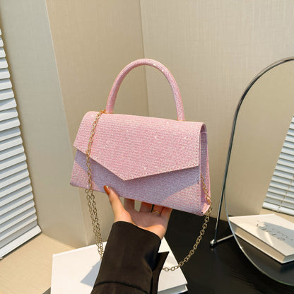 Sac Bandoulière Femme Petite Forme Carrée – Style Diamant, PU Haut de Gamme, Mode Street Trend