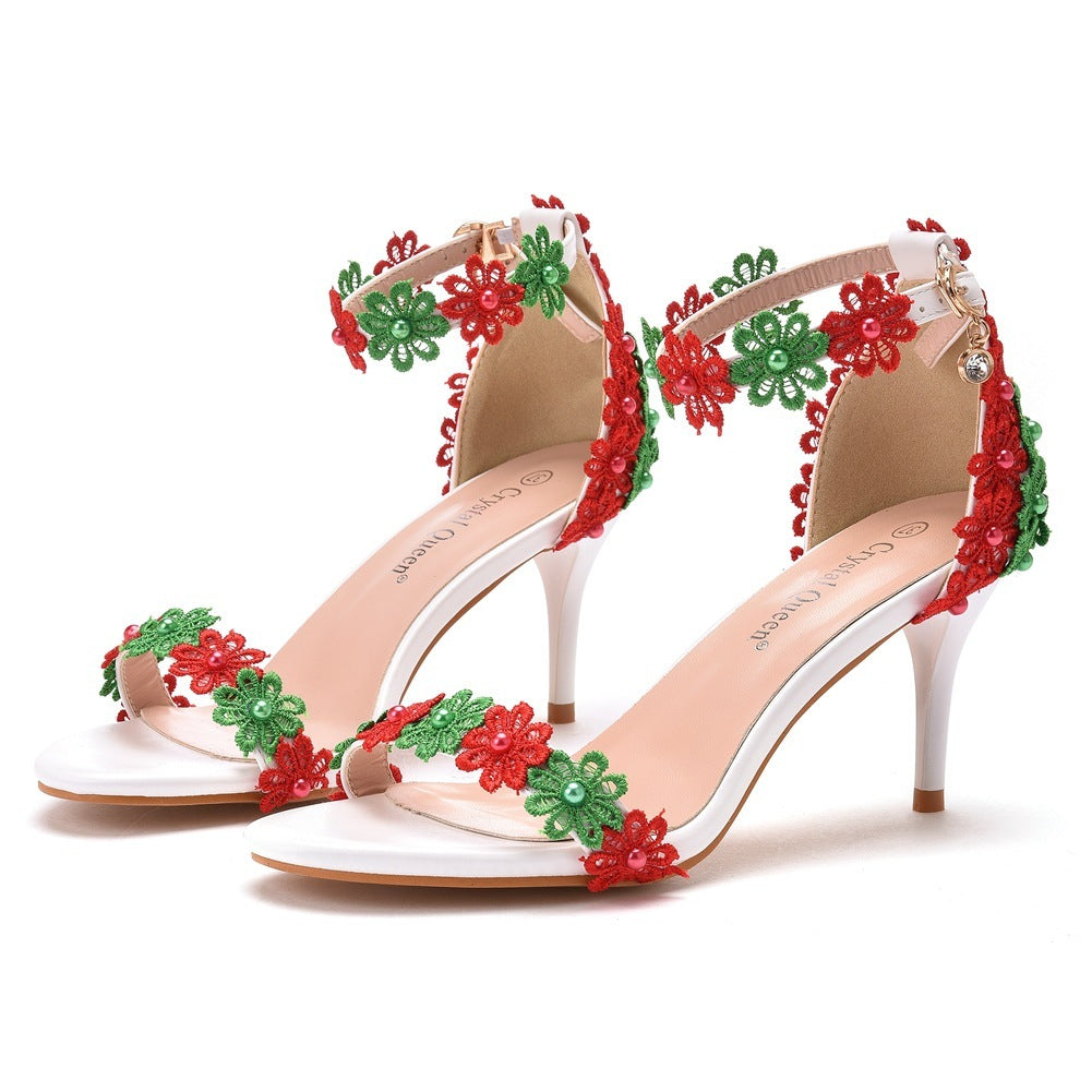 Sandales Été Femme Perles – Style Coloré, Bout Ouvert, Légères & Résistantes