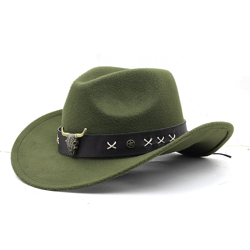 Chapeau Homme et Femme en Denim – Style Ethnique Western – Bords Roulés – Taille Ajustable