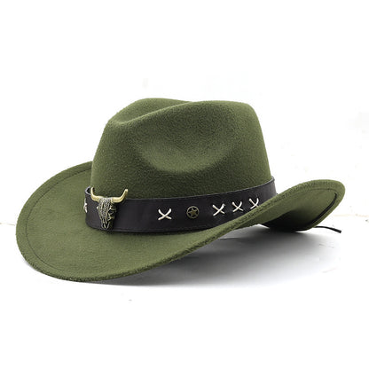 Chapeau Homme et Femme en Denim – Style Ethnique Western – Bords Roulés – Taille Ajustable