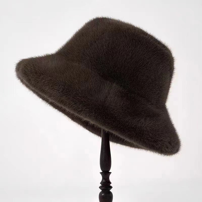 Chapeau Femme Hiver en Vison Imitation – Chaud, Étanche & Élégant