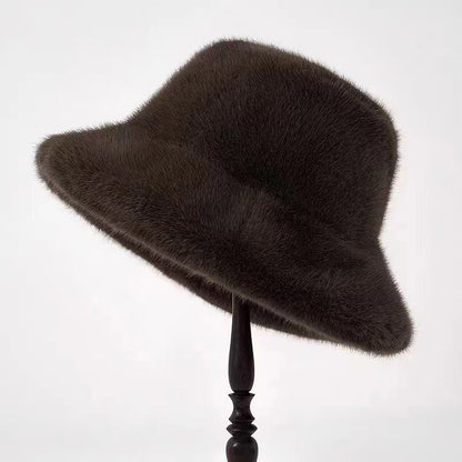 Chapeau Femme Hiver en Vison Imitation – Chaud, Étanche & Élégant