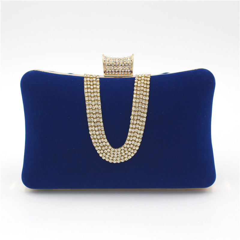 Sac de Soirée Femme – Style Européen-Américain, Velours U-Diamant, Forme Coussin