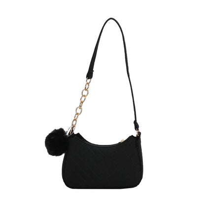 Sac Bandoulière Femme Rétro Uni – Sac d’Épaule Décontracté PU Style Street