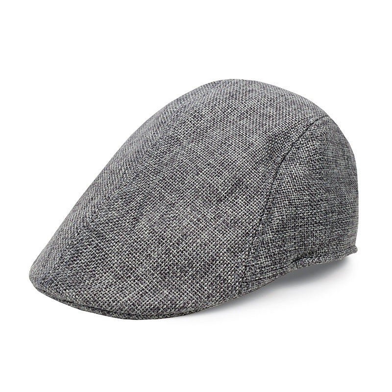 Casquette Homme Béret en Coton et Lin – Style Rétro – Taille Unique – Protection Soleil