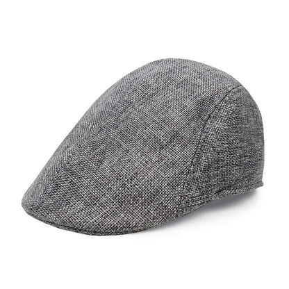 Casquette Homme Béret en Coton et Lin – Style Rétro – Taille Unique – Protection Soleil