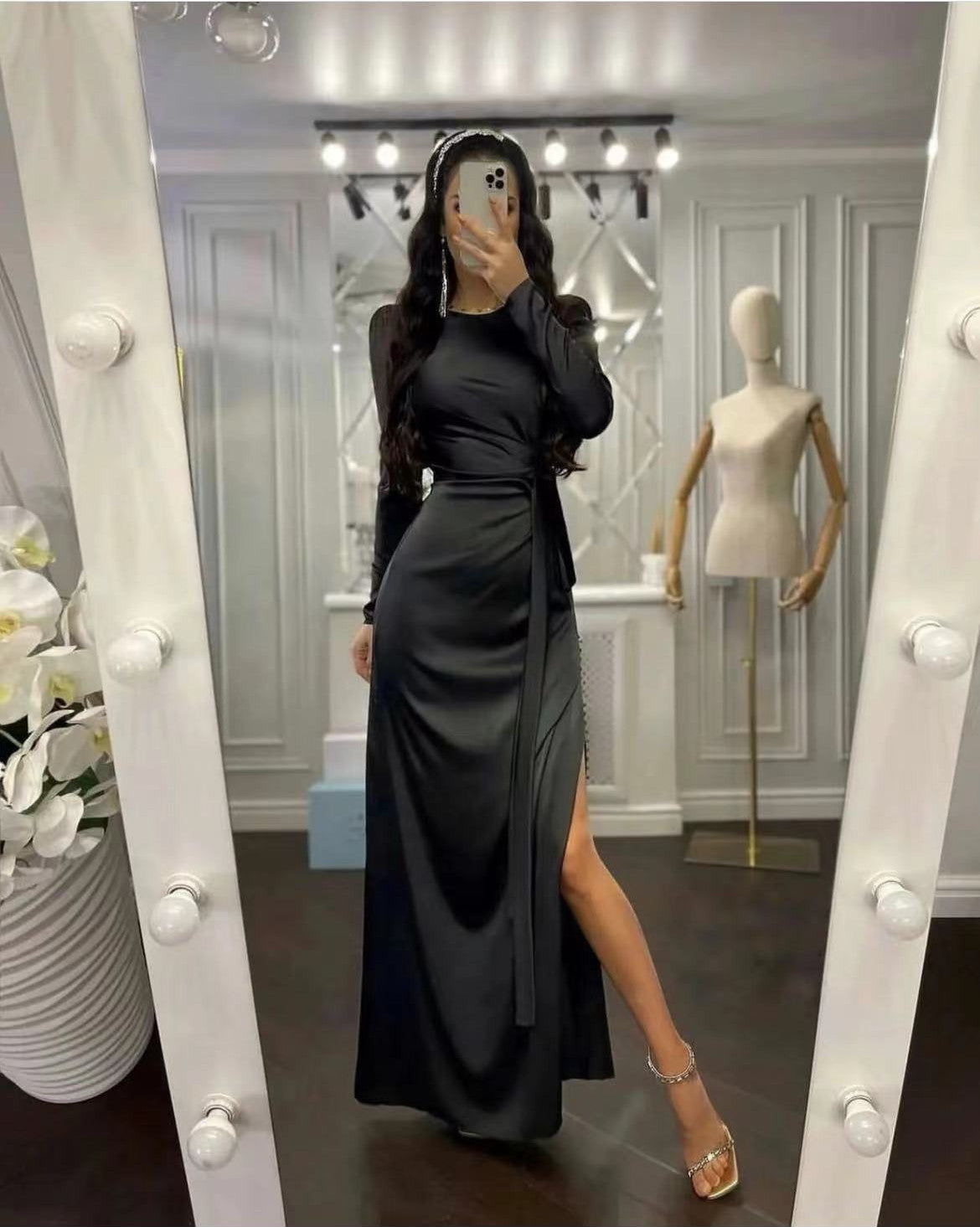 Robe Femme Élégante Asymétrique – Taille Cintrée, Style Chic, Couleurs Variées