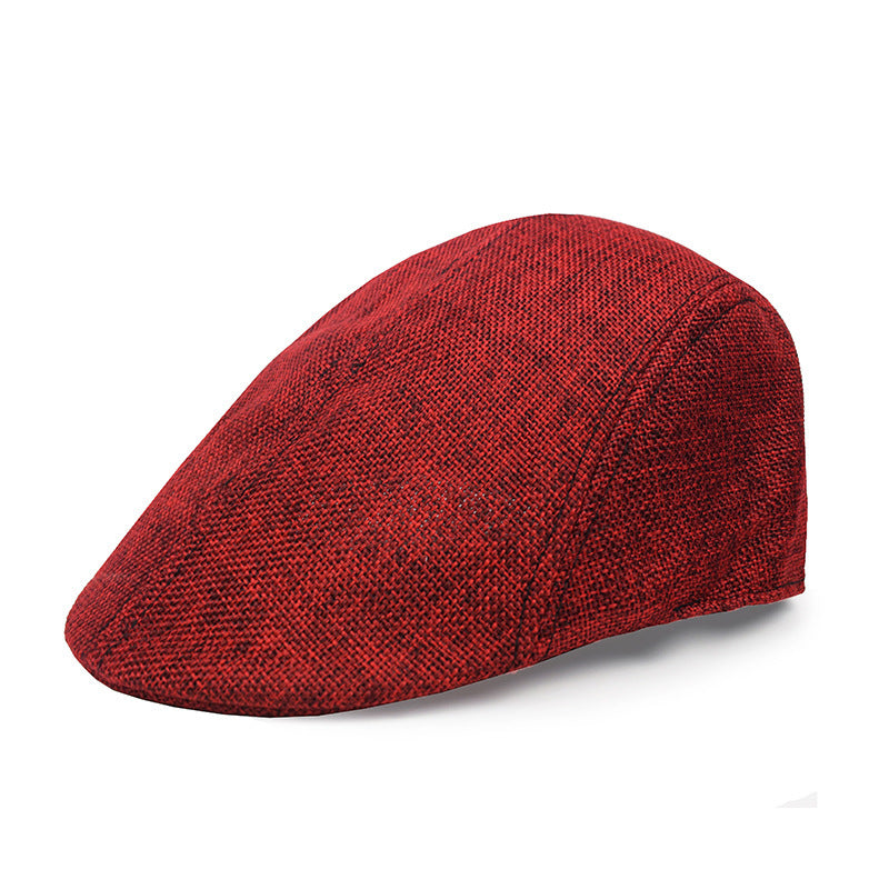 Casquette Homme Béret en Coton et Lin – Style Rétro – Taille Unique – Protection Soleil