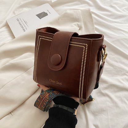 Sac Bandoulière Femme Nouvelle Mode – Style Rétro Européen & Américain, Texture Haute