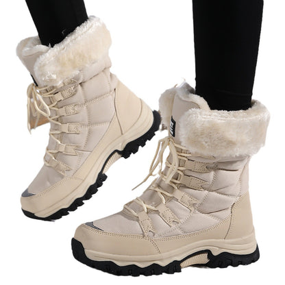 Bottes Hautes Femme Hiver – Imperméables, Chaudes en Laine Épaisse, Semelle Antidérapante, Tailles 36–42