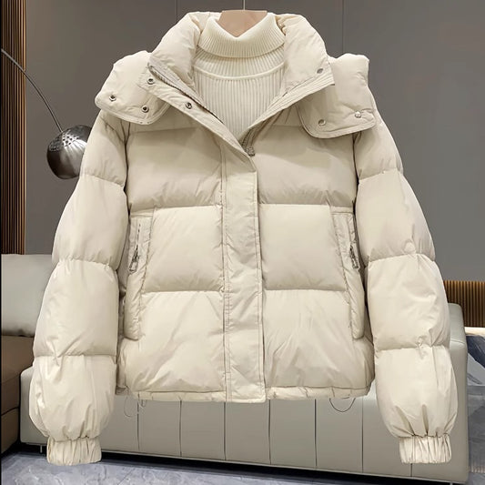 Veste Femme Courte en Coton Matelassé – Style Décontracté et Tendance