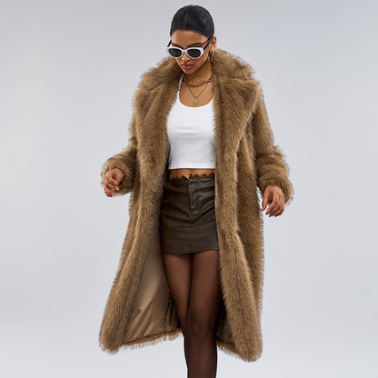 Manteau Femme Long 100cm en Fibre de Polyester avec Manches Longues et Finitions à Franges - L à XXL - Plusieurs Couleurs