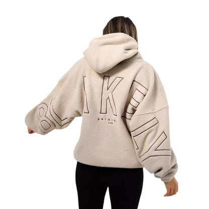 Pull Femme Style Britannique en Laine Mélangée avec Poche et Broderie - Coupe Ample - M à 2XL