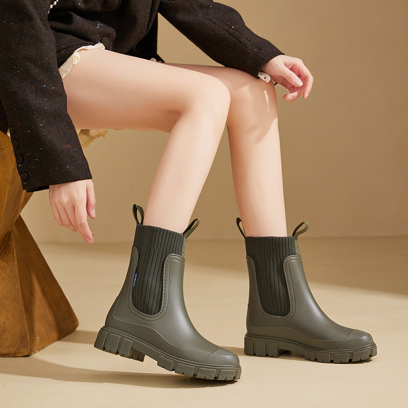 Bottes de Pluie Femme Antidérapantes – Imperméables, Hauteur Moyenne, Confort & Style