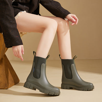 Bottes de Pluie Femme Antidérapantes – Imperméables, Hauteur Moyenne, Confort & Style