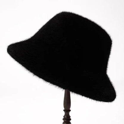 Chapeau Femme Hiver en Vison Imitation – Chaud, Étanche & Élégant