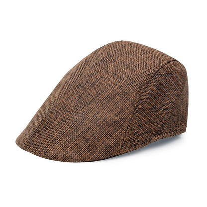 Casquette Homme Béret en Coton et Lin – Style Rétro – Taille Unique – Protection Soleil