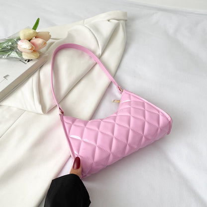 Petit Sac Bandoulière Carré Femme – Style Plaid Diamant, PU Durable