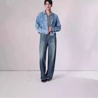 Jean Femme Rétro Taille Mi-haute – Coupe Large, Droite, Plus Size, Style Streetwear