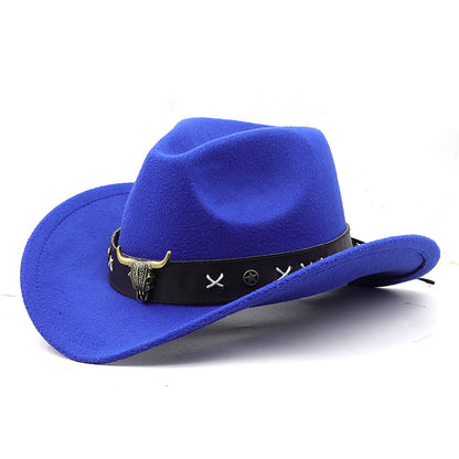 Chapeau Homme et Femme en Denim – Style Ethnique Western – Bords Roulés – Taille Ajustable