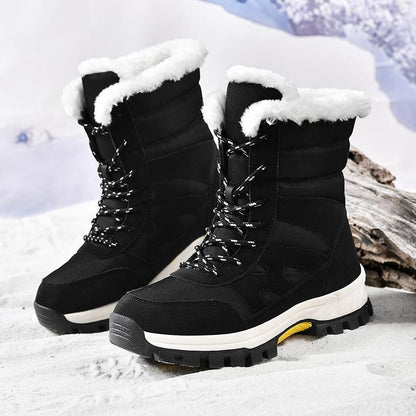 Bottes Outdoor Femme – Camouflage Vert Armée, Hautes, Confort Chaud