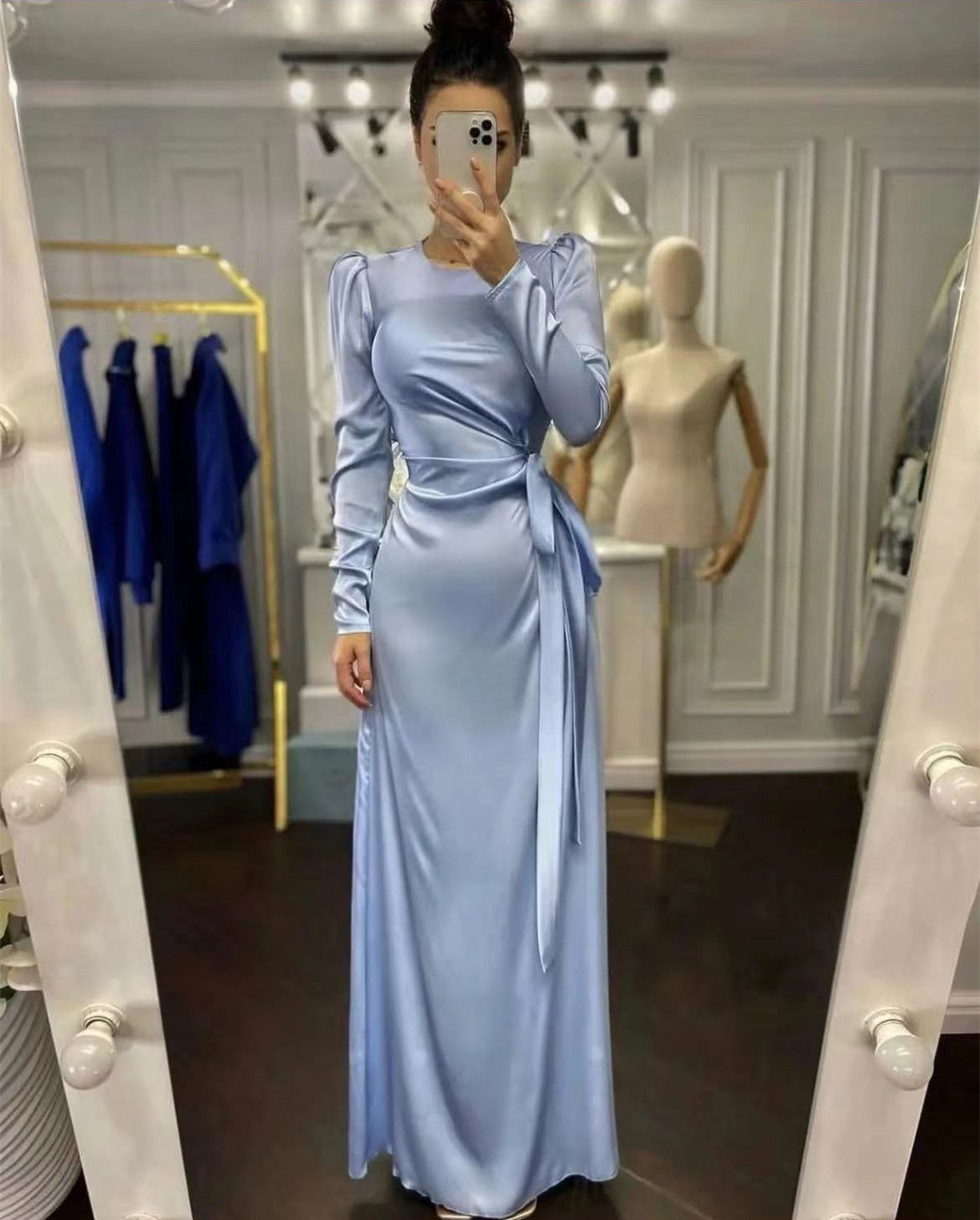 Robe Femme Élégante Asymétrique – Taille Cintrée, Style Chic, Couleurs Variées