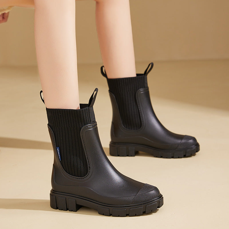 Bottes de Pluie Femme Antidérapantes – Imperméables, Hauteur Moyenne, Confort & Style