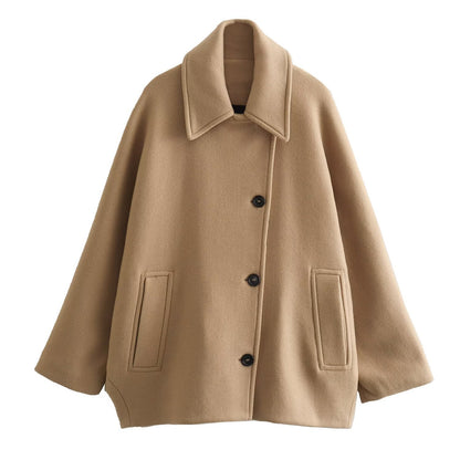 Veste Femme Mi-Longue 65 cm Style Street Hipster en Polyester à Manches Longues Effet 3D - S à L