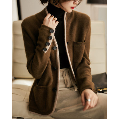 Gilet Tricot Femme – Cardigan Style Coréen, Coupe Large, Manches Longues